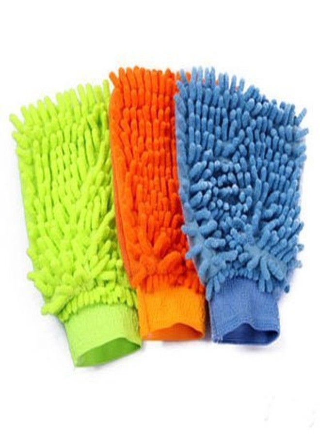 Decorcrafts Microfiber Cleaning Mitten Double Sided Chenille Microfiber Glove,Dynamic Microfiber Cleaning Cloth Dusts, Washes, and Cleans Your Home, Kitchen, Bathroom, and Car (Set of 5 Pieces) - Image 2